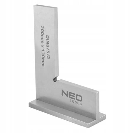 NEO Hoekliniaal met voet DIN875/2 200x130mm - Precisiestaal