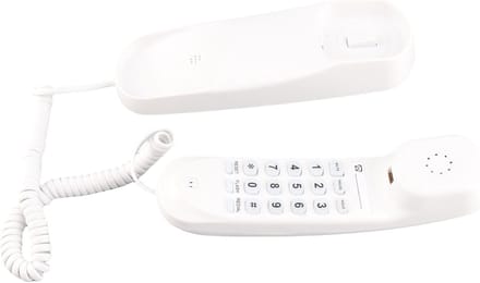 Vaste Telefoon - Wandtelefoon Bureau - Thuis Kantoor - Verlichte Toetsen - 23 x 8 x 7 cm - Wit