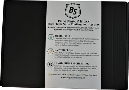 BrightandShine Pure Nano Coating - voor glas en ramen - water en vuil afstotend