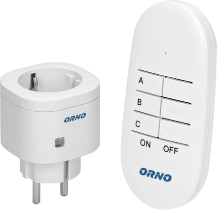 Schakelaar met afstandsbediening - Stopcontact 1x Schuko max. afstand 30 meter - Schakelset voor binnen max. 3000 Watt - Wit