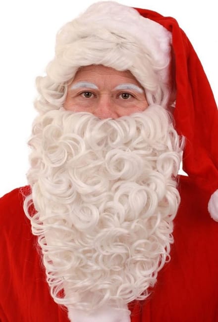 Pruik en baard kerstman Ho Ho