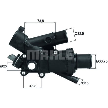 Thermostaat, koelvloeistof MAHLE TH 43 83