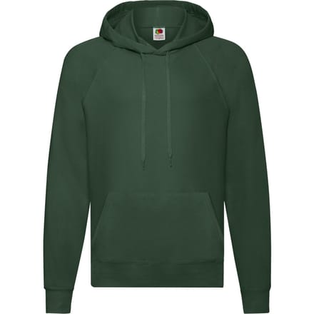 Fruit of the Loom Heren Lichtgewicht Pullover Hoodie (Fles groen)