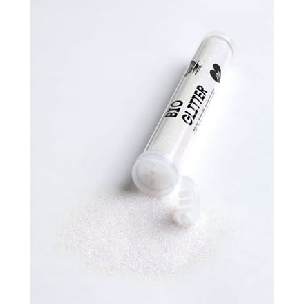 Bio glitter, 10 g - Wit-Iridescent