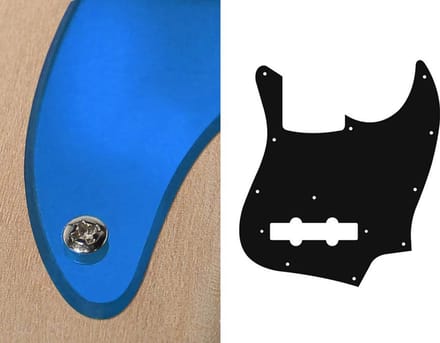 Boston JB-210-MU pickguard, Jocker bass, standard, 2 ply, mirror blue