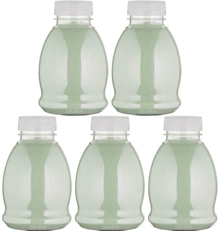 Scrubzout Dennen - 375 gram - Fles met transparante dop - Set van 5 stuks - Hydraterende Lichaamsscrub