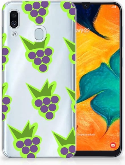 Samsung Galaxy A30 Siliconen Case Druiven