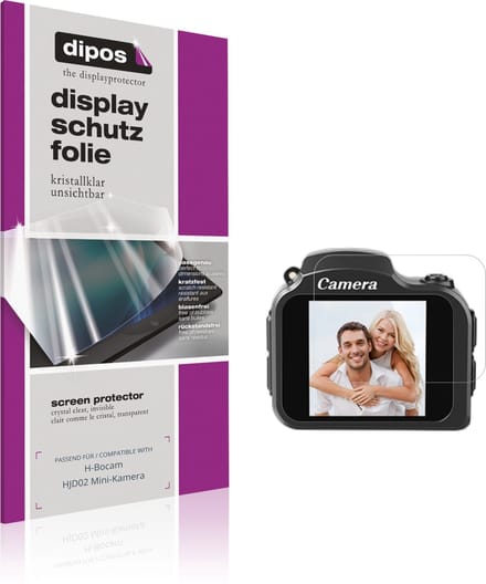 dipos – 4x Beschermfolie geschikt voor H-Bocam HJD02 Mini-Kamera | Krasbestendige & heldere Screenprotector Ultra-Thin