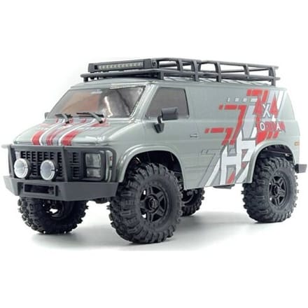 Hobby Plus 1:18 Crawler CR18P EVO-V2 Rock Van grey RTR 1:18 Brushed RC auto Crawler 4WD 2,4 GHz