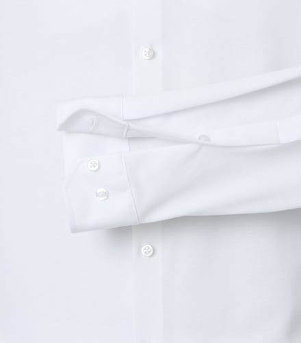 VENTI modern fit overhemd - jersey - wit - Strijkvriendelijk - Boordmaat: 44