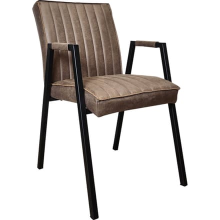 Starfurn eetkamerstoel tivoli bull brown met armleuning