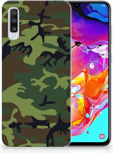 Samsung Galaxy A70 TPU bumper Army Dark