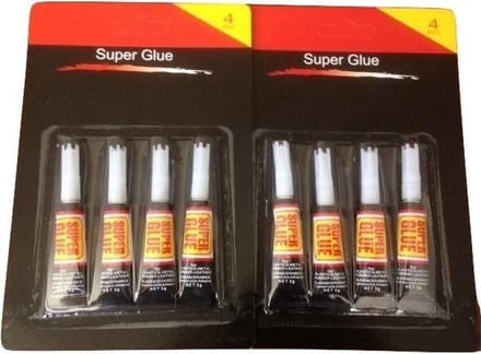 8 tubes superglue/secondenlijm 3 gram
