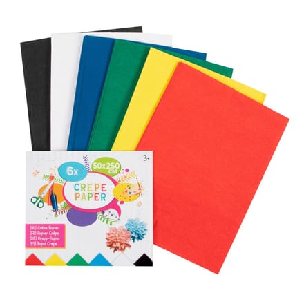 Creative Craft Group Crepe paper 50*250cm. 6 sheets.