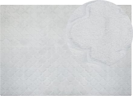 GHARO - Shaggy vloerkleed - Lichtgrijs - 160 x 230 cm - Polyester