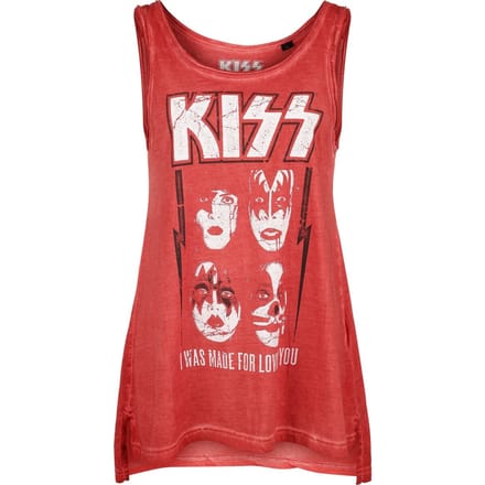 Kiss Top - Lovin You - S tot M - voor Vrouwen - rood