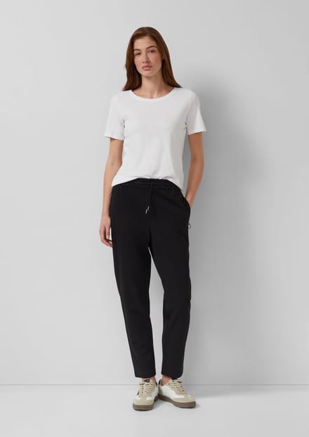 Damesbroek Relaxed Fit met Tapse Pijpen en Elastische Taille s.Oliver