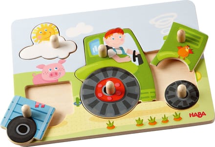 Haba - Inlegpuzzel - Peters boerderij - 6st.