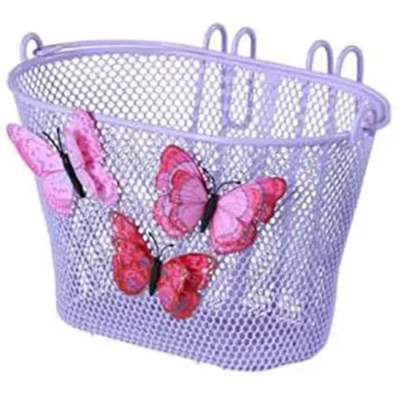 Basil Jasmin Butterfly Kinderfietsmand - Inclusief Haken - Staal - Lila