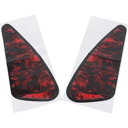 2 Pièces Autocollant de Couverture 3D Couleur Universel pour Moto Bande DIY Accessoires de Décoration white