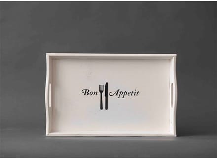 Dienblad hout wit Bon Appetit