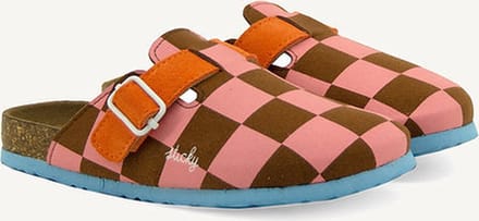 Sticky lemon Clogs kind - Kinder klompen - Willow brown + Flower pink - Maat 28