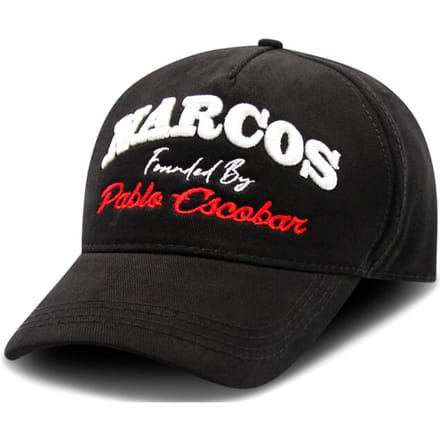Baseball Cap Heren - Pet Heren - Narcos Pablo Escobar - Zwart