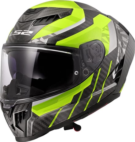 LS2 FF807 Dragon Trax H-Vis Geel Integraalhelm - Maat 3XL - Helm