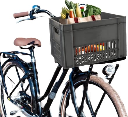 MKSS® Fietskrat - Fietsmand - 34L - Anthracite
