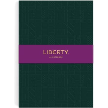 Liberty Dark Green Tudor A5 Embossed Journal - Galison