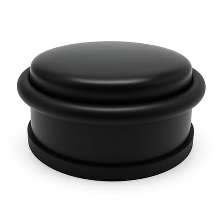 FSW-Products RVS Vloerdeurstopper - 1 kg - Antislip - Rubberen Rand - Ø100 x 46 mm - Deurstopper voor Binnen en Buiten