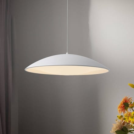 Schöner Wohnen LED hanglamp LENTE, wit, Ø 50 cm, metaal, Switchdim