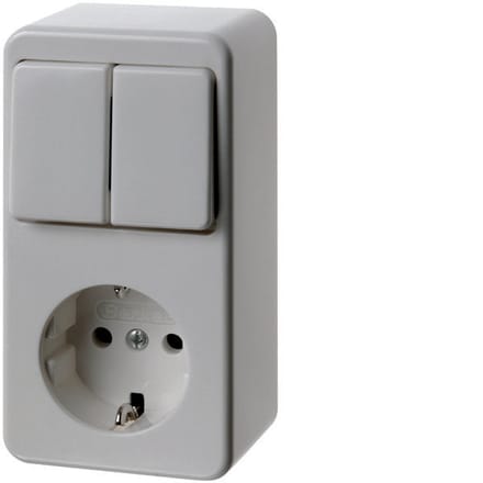 Hager Berker Opbouwcombinatieschakelaar wandcontactdoos - 61479449