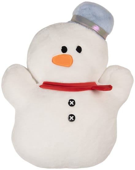 Clayre & Eef Sierkussen Sneeuwpop 37x9x52 cm Wit Polyester