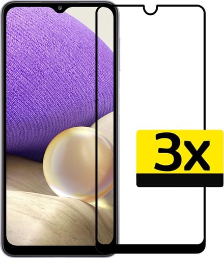 Screenprotector - Geschikt voor Samsung Galaxy A32 5G - 3 Stuks - Full Cover - Beschermglas - Gehard Glas - Tempered Glass - Screen Protector
