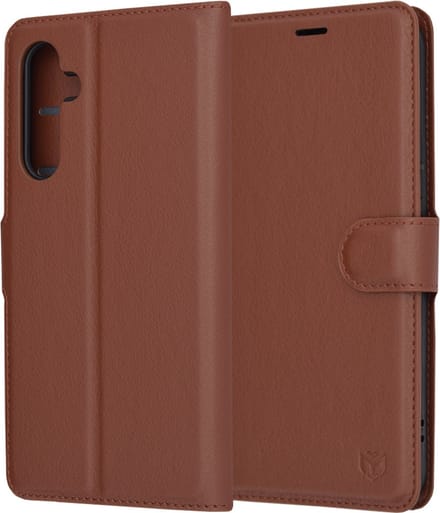 Hoesje geschikt voor Samsung Galaxy A54 - Techsuit Leather Folio Book Wallet Case - Bruin