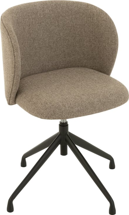 J-Line stoel Turn/Up/Down - linnen - donkerbruin/beige