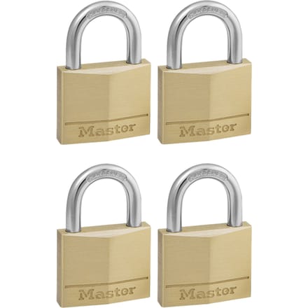 MasterLock Hangslot - Massief Messing - 40 mm - 4 stuks - 140EURQNOP