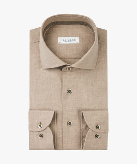 Profuomo Overhemd Beige  39