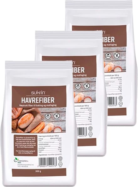 Sukrin | Havervezel | 3 Stuks | 3 x 300g