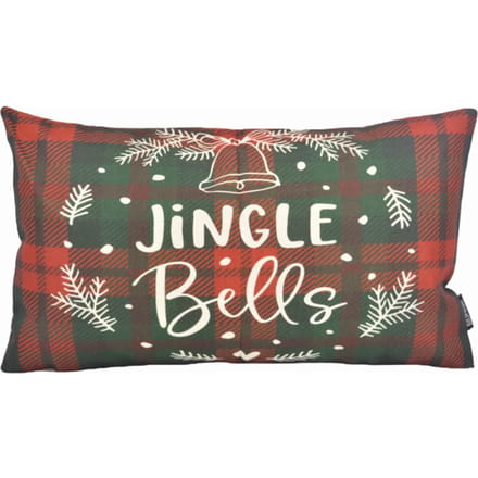 Gek op kussens! Sierkussen jingle bells long | 30 x 50 cm | katoen/linnen