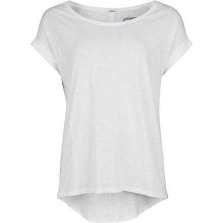 R.E.D. Rock-Engineered Design Wit T-shirt met asymmetrische zoom (langer achter) - Dames - S