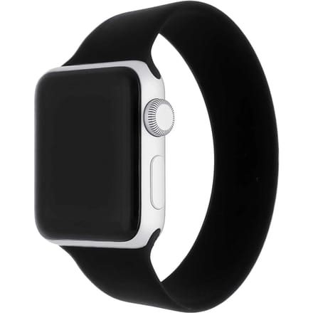 2+1 | Apple Watch Bandje - Siliconen - Solo Loop - Zwart