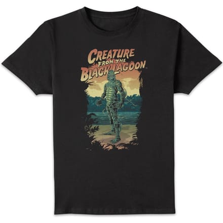 Universal Monsters Creature From The Black Lagoon Illustrated T-shirt - Zwart - L