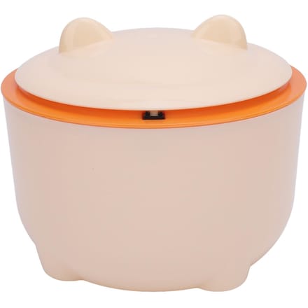 Prullenbak voor kattenbakvulling met deksel van het drukknooptype, gesloten ontwerp, compacte multifunctionele prullenbak voor kattenafval white