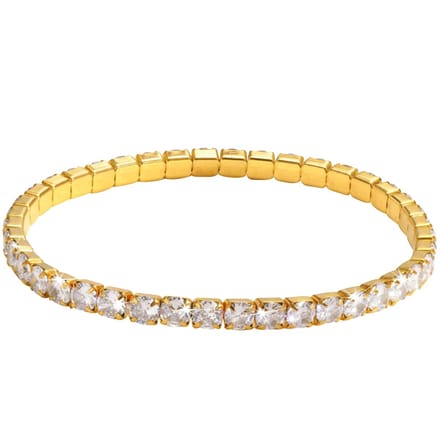 Tennis armband Stretch | Stainless Steel Goud