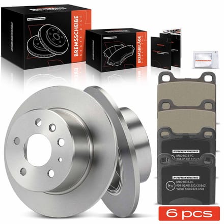 Frankberg 2x Remmen + 4x Remblokken Achteras voor Mercedes-Benz