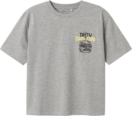 Name it t-shirt jongens - grijs - NKMtibilbo - maat 116