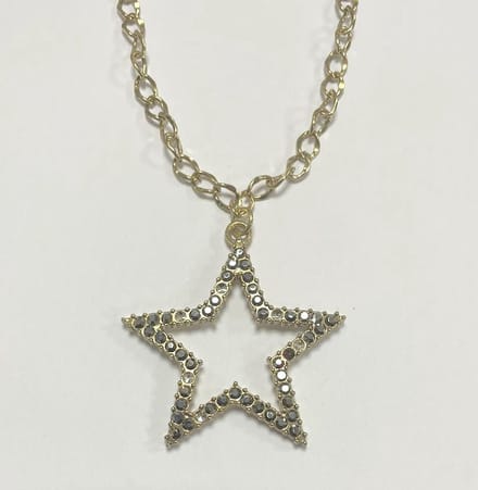 Ketting - Ster hanger - Goudkleurig - Met zirkonia - Damesdingetjes