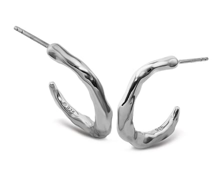 Jwls4u Earparty Oorbellen Hoops Zilver JE044S